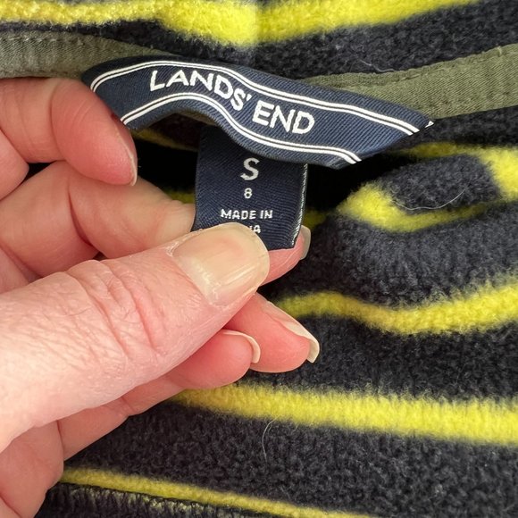 Lands End Kids Squall Grow Along Size (8) Navy and Yellow Winter Coat - Picture 5 of 8